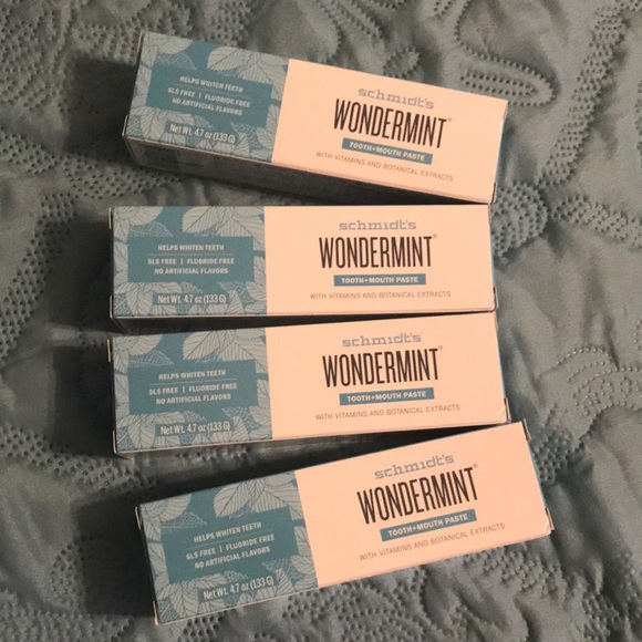 schmidt’s Other - (Four) new Schmidts wondermint Toothpaste. Full size, 4.7 ounce.